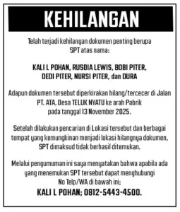 Surat Kehilangan